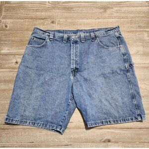 Vintage Wrangler Carpenter Shorts Mens Size 44‎ Denim Blue Light Wash
